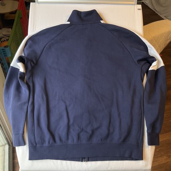 Puma Men Sweatshirt Jacket XL Navy Activewear Logo Long Sleeve Full Zip - Picture 8 of 8